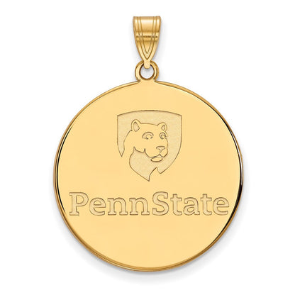 Vergoldet Sterlingsilber Logoart Penn State University Extra Groß Plättchen Anhänger