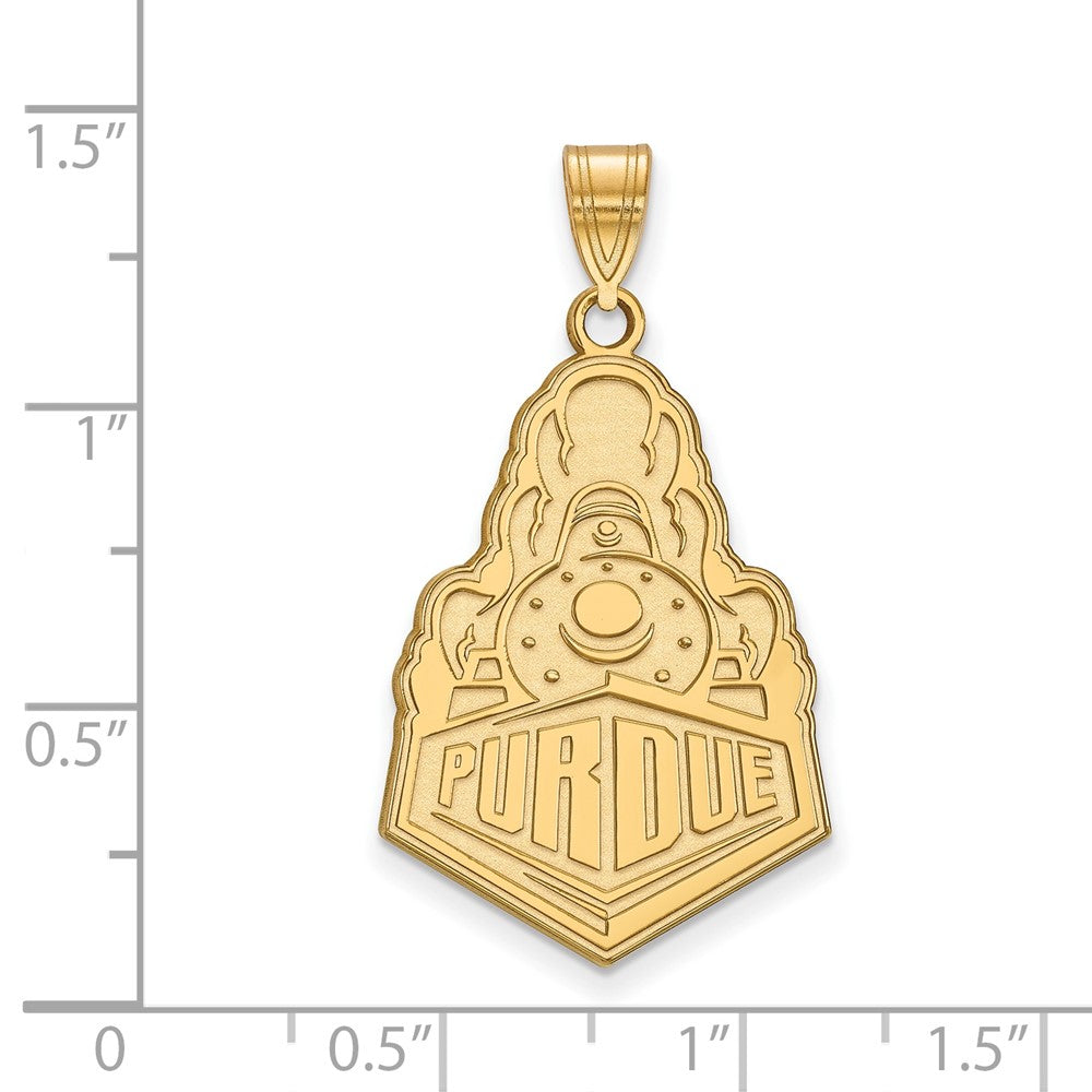 Vergoldet Sterlingsilber Logoart Purdue University Boilermakers Zug Logo Extra Groß Anhänger