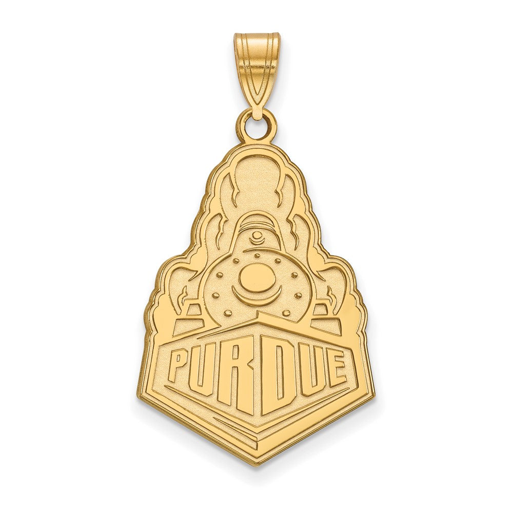 10K Gelbgold Logoart Purdue University Boilermakers Zug Logo Extra Groß Anhänger