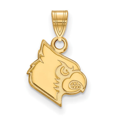 10K Gelbgold Logoart University Of Louisville Cardinal Klein Anhänger