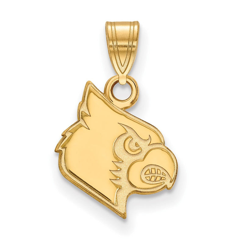 10K Gelbgold Logoart University Of Louisville Cardinal Klein Anhänger