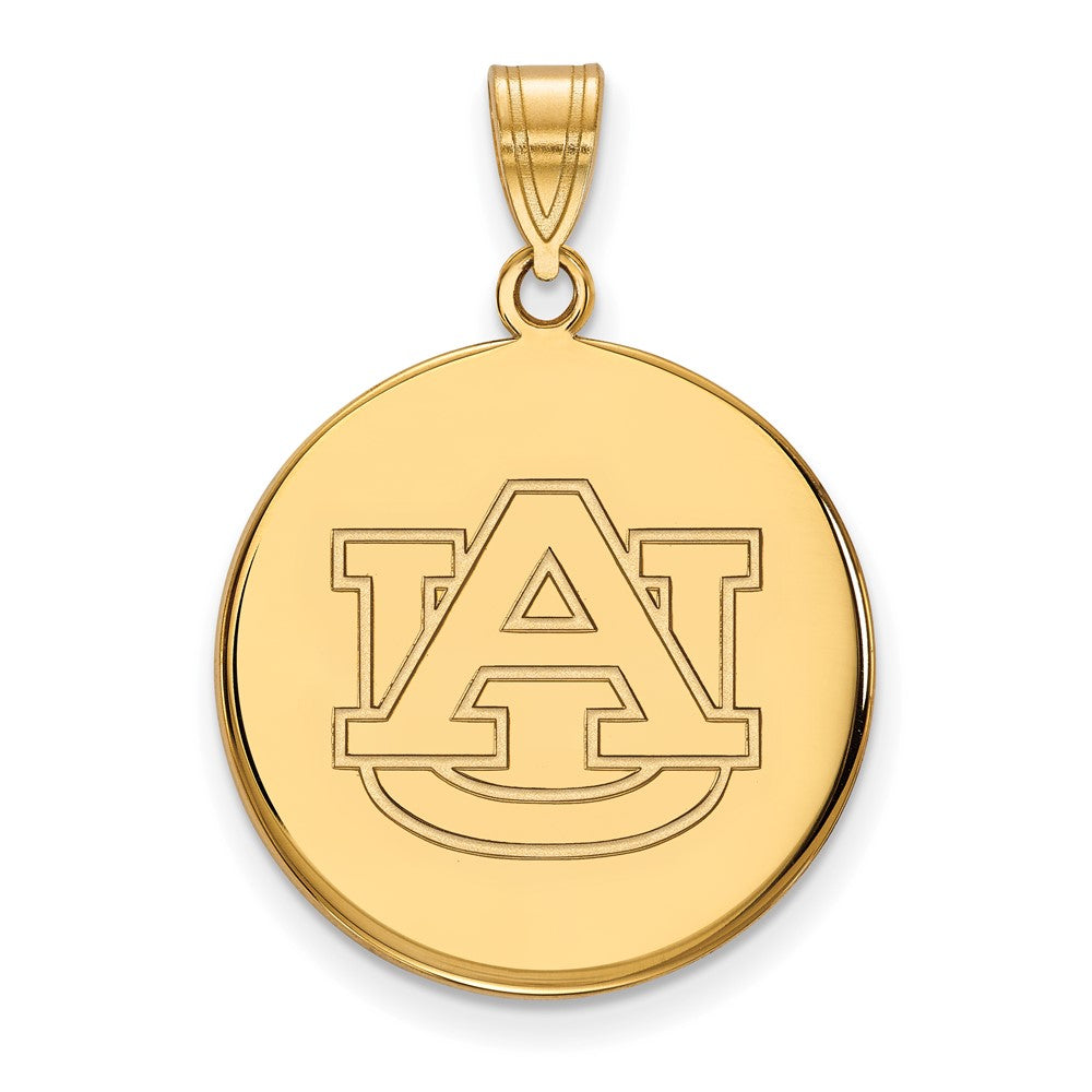 10K Gelbgold Logoart Auburn University Groß Plättchen Anhänger