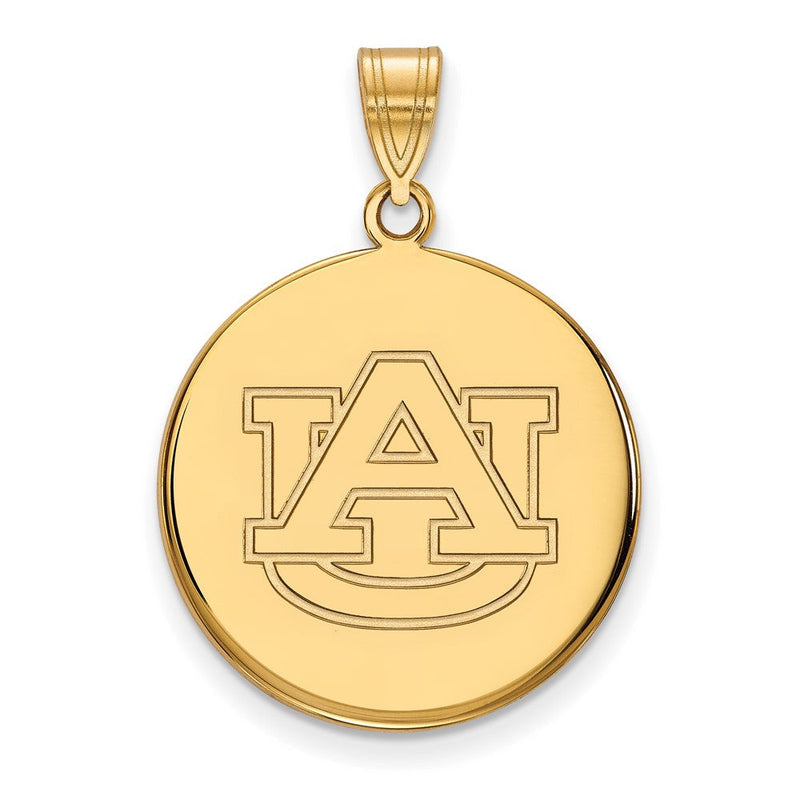 10K Gelbgold Logoart Auburn University Groß Plättchen Anhänger