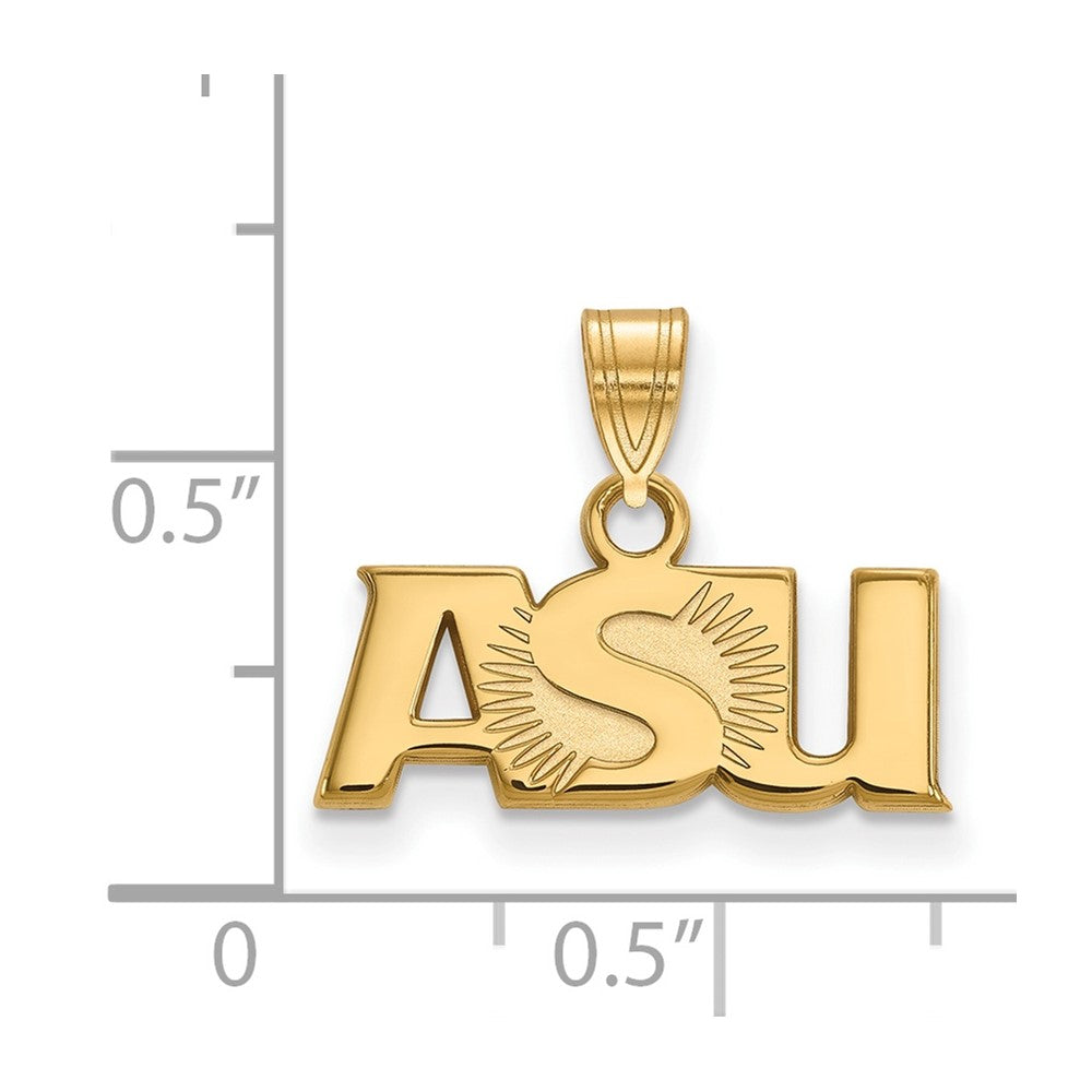 Vergoldet Sterlingsilber Logoart Arizona State University A S U Klein Anhänger