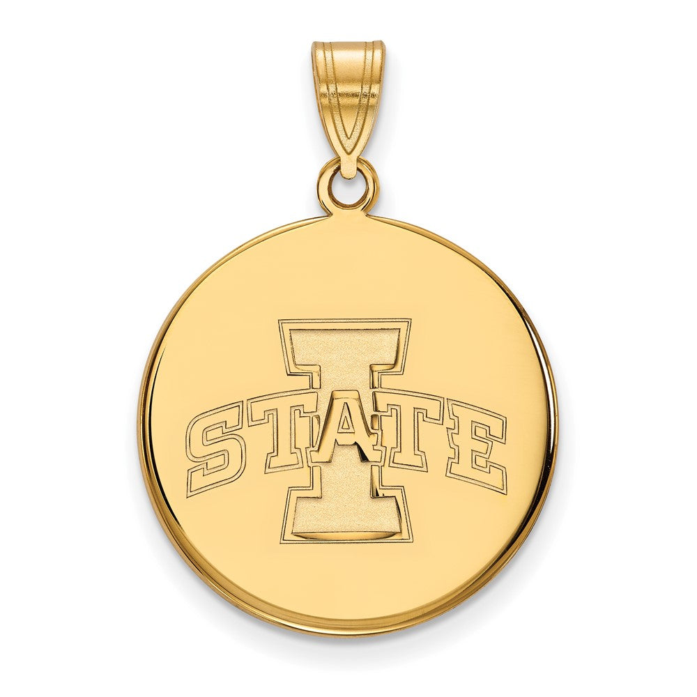 14K Gelbgold Logoart Iowa State University Groß Plättchen Anhänger