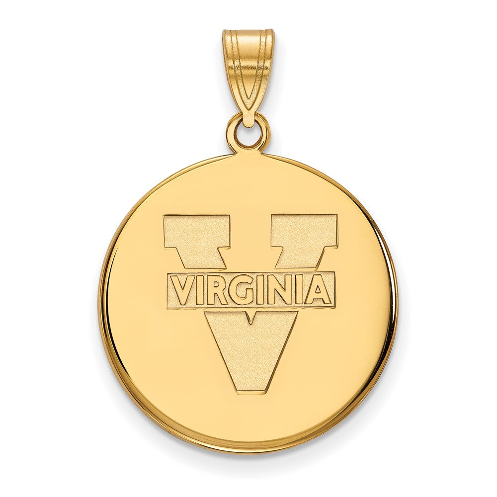 Vergoldet Sterlingsilber Logoart University Of Virginia Groß Plättchen Anhänger