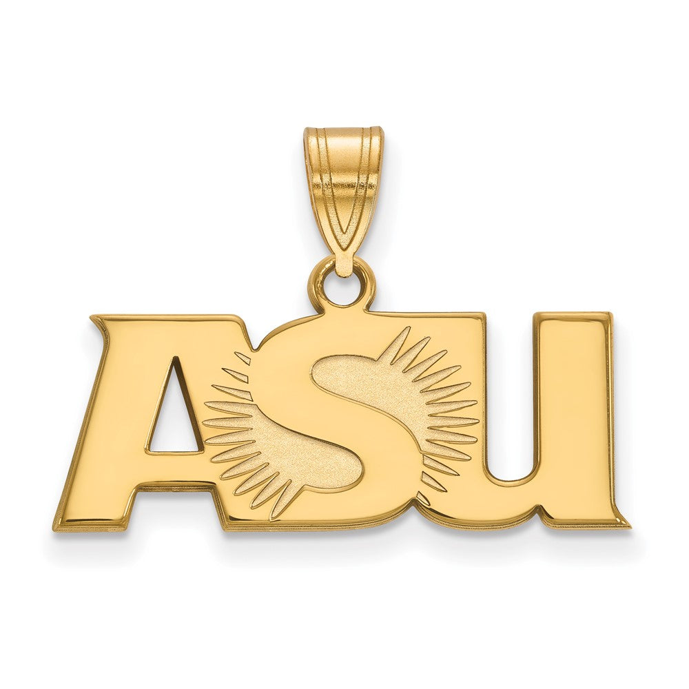 Vergoldet Sterlingsilber Logoart Arizona State University A S U Groß Anhänger