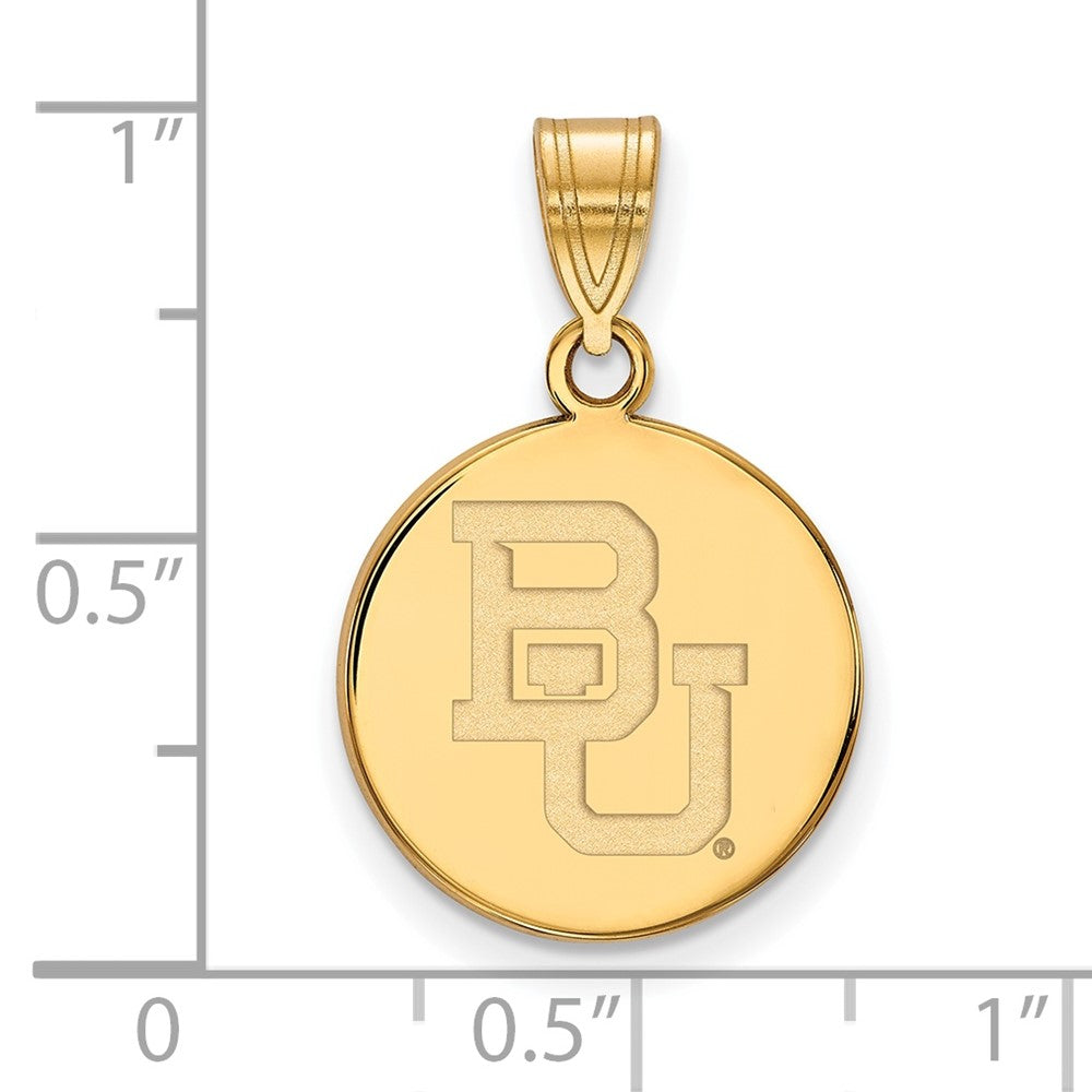 Vergoldet Sterlingsilber Logoart Baylor University Bears Mittel Plättchen Anhänger