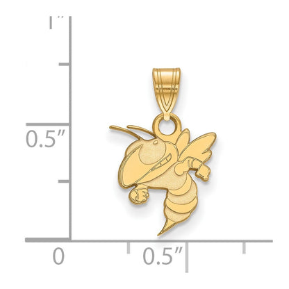 10K Gelbgold Logoart Georgia Institut Of Technologie Jacke Klein Anhänger