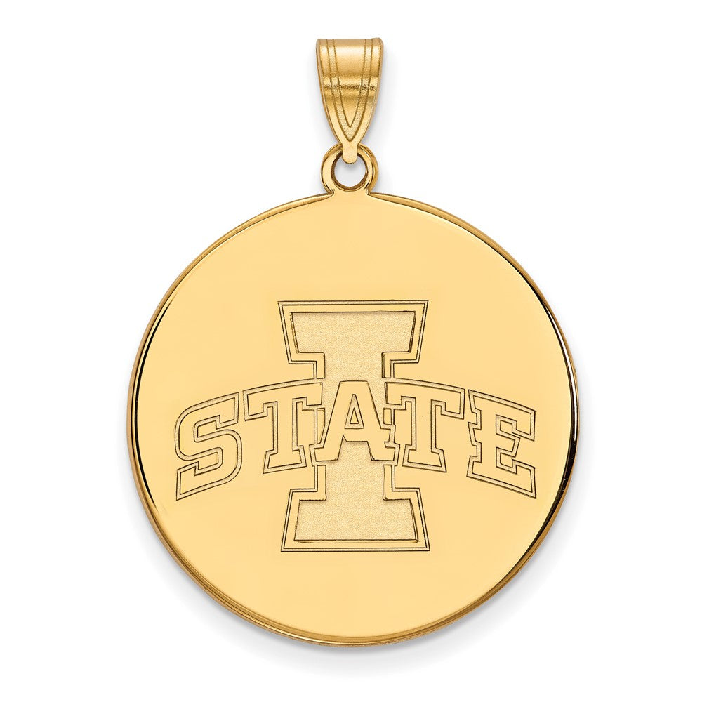 14K Gelbgold Logoart Iowa State University Extra Groß Plättchen Anhänger
