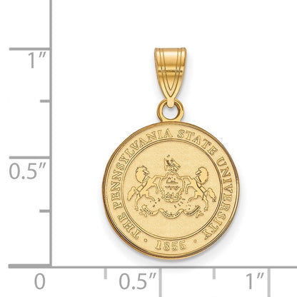 Vergoldet Sterlingsilber Logoart Penn State University Mittel Wappen Anhänger