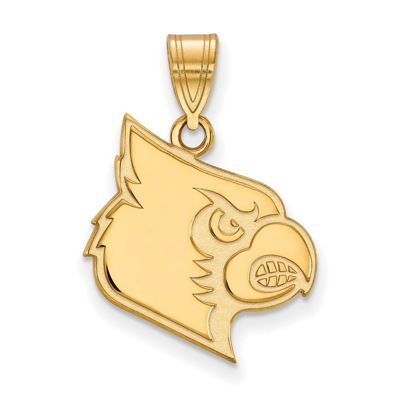 Vergoldet Sterlingsilber Logoart University Of Louisville Cardinal Groß Anhänger