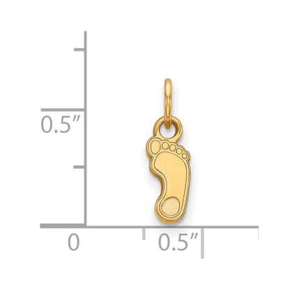 10K Gelbgold Logoart University Of North Carolina Tar Heel Extra Klein Anhänger