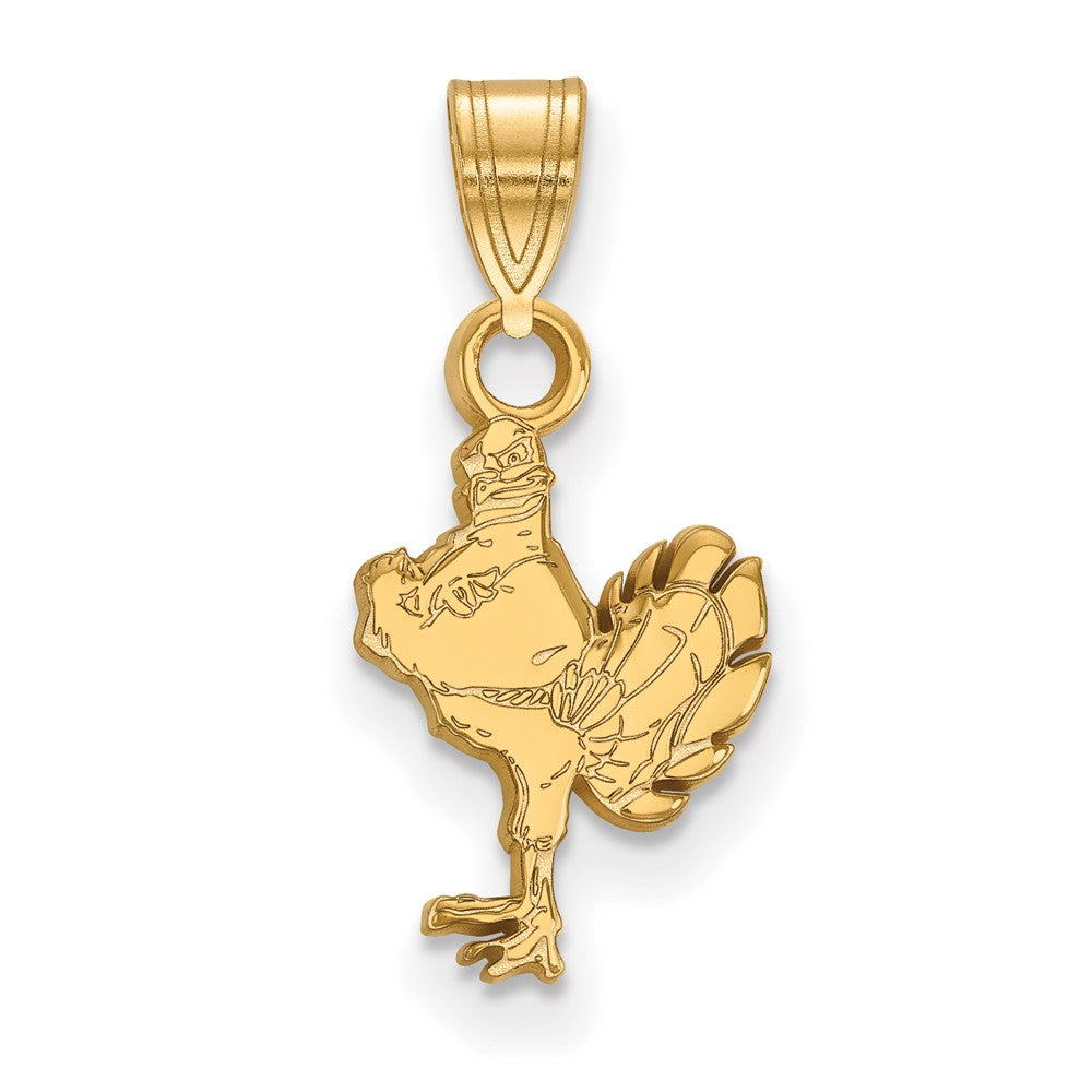 10K Gelbgold Logoart Virginia Tech Hokiebird Klein Anhänger