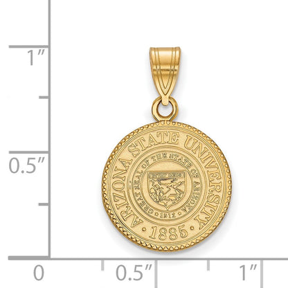 Vergoldet Sterlingsilber Logoart Arizona State University Mittel Wappen Anhänger