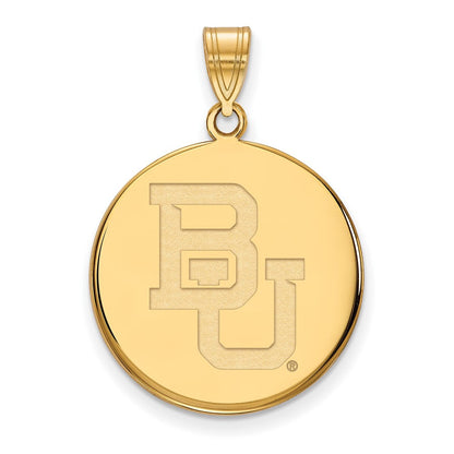 Vergoldet Sterlingsilber Logoart Baylor University Bears Groß Plättchen Anhänger