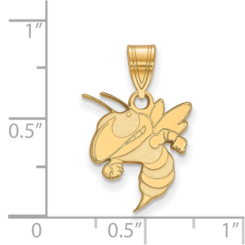 10K Gelbgold Logoart Georgia Institut Of Technologie Jacke Mittel Anhänger