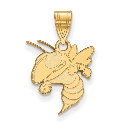 10K Gelbgold Logoart Georgia Institut Of Technologie Jacke Mittel Anhänger