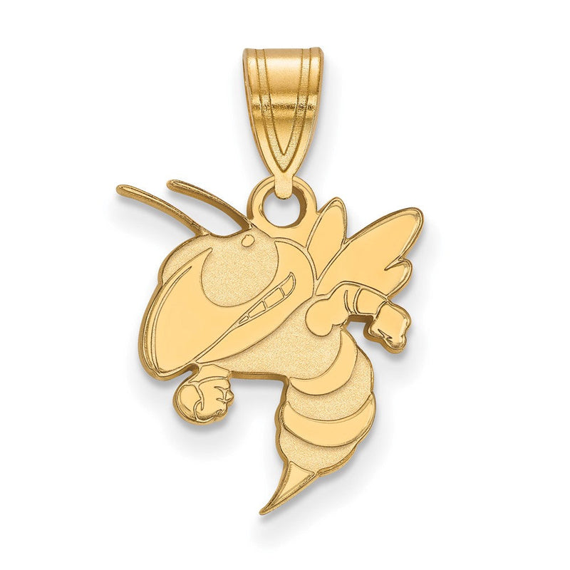 10K Gelbgold Logoart Georgia Institut Of Technologie Jacke Mittel Anhänger