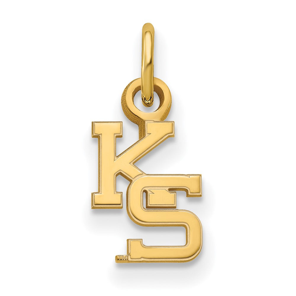 10K Gelbgold Logoart Kansas State University K S Extra Klein Anhänger