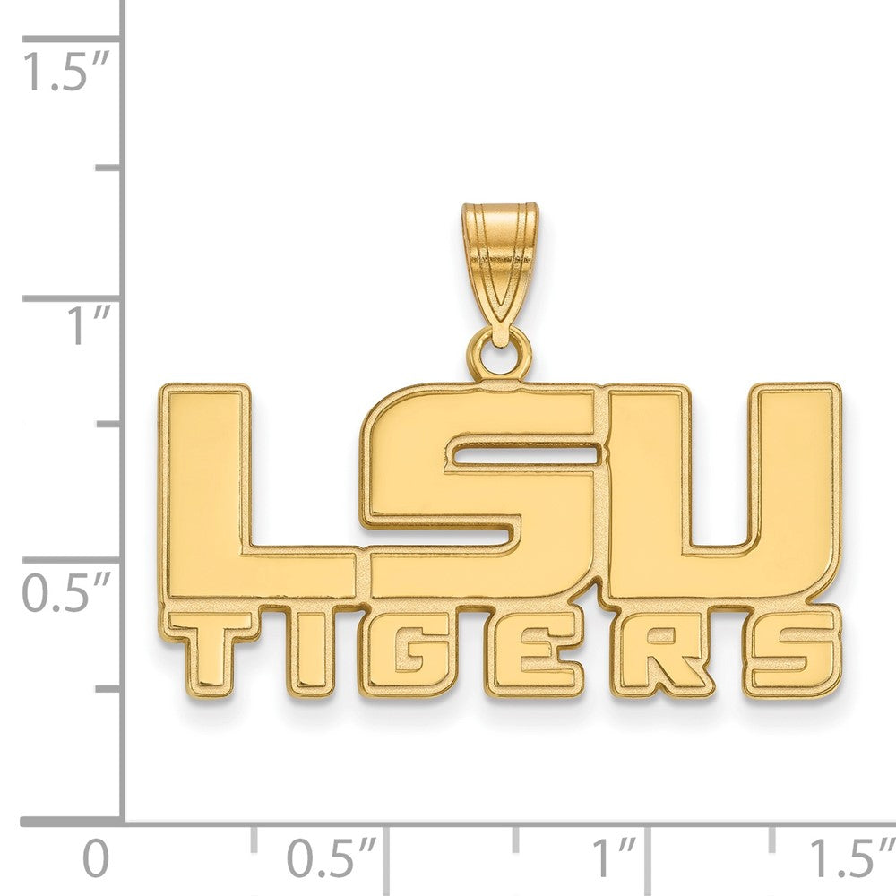 Vergoldet Sterlingsilber Logoart Louisiana State University L S U Tigers Mittel Anhänger