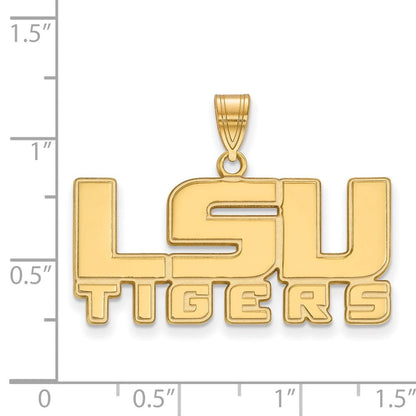 Vergoldet Sterlingsilber Logoart Louisiana State University L S U Tigers Mittel Anhänger