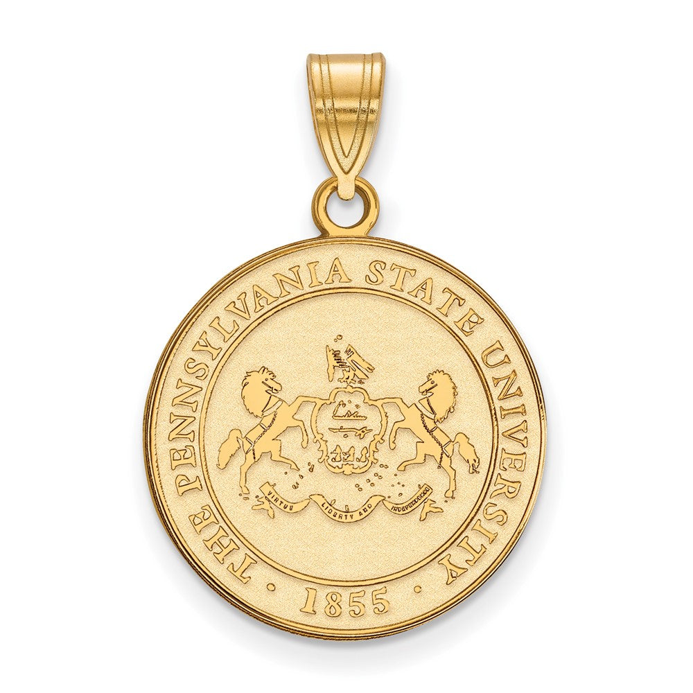 Vergoldet Sterlingsilber Logoart Penn State University Groß Wappen Anhänger