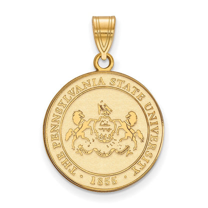 Vergoldet Sterlingsilber Logoart Penn State University Groß Wappen Anhänger