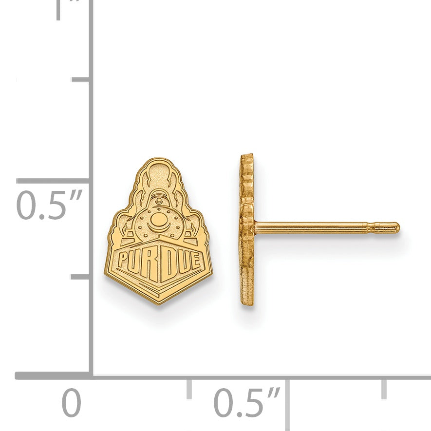 10K Gelbgold Logoart Purdue University Boilermakers Zug Logo Extra Klein Ohrstecker