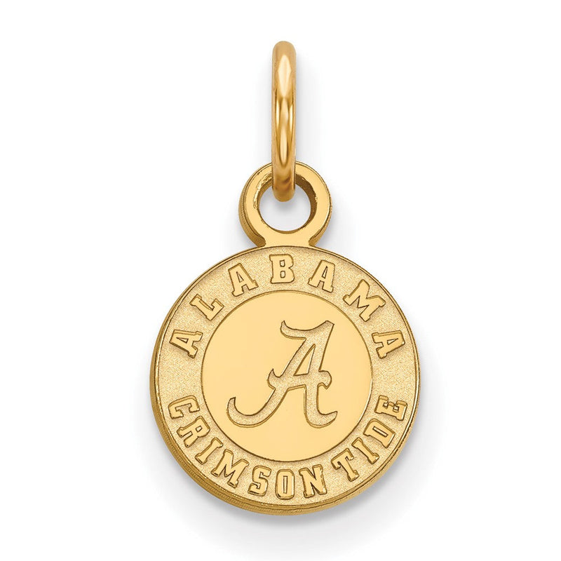 10K Gelbgold Logoart University Of Alabama Crimson Tide Extra Klein Plättchen Anhänger