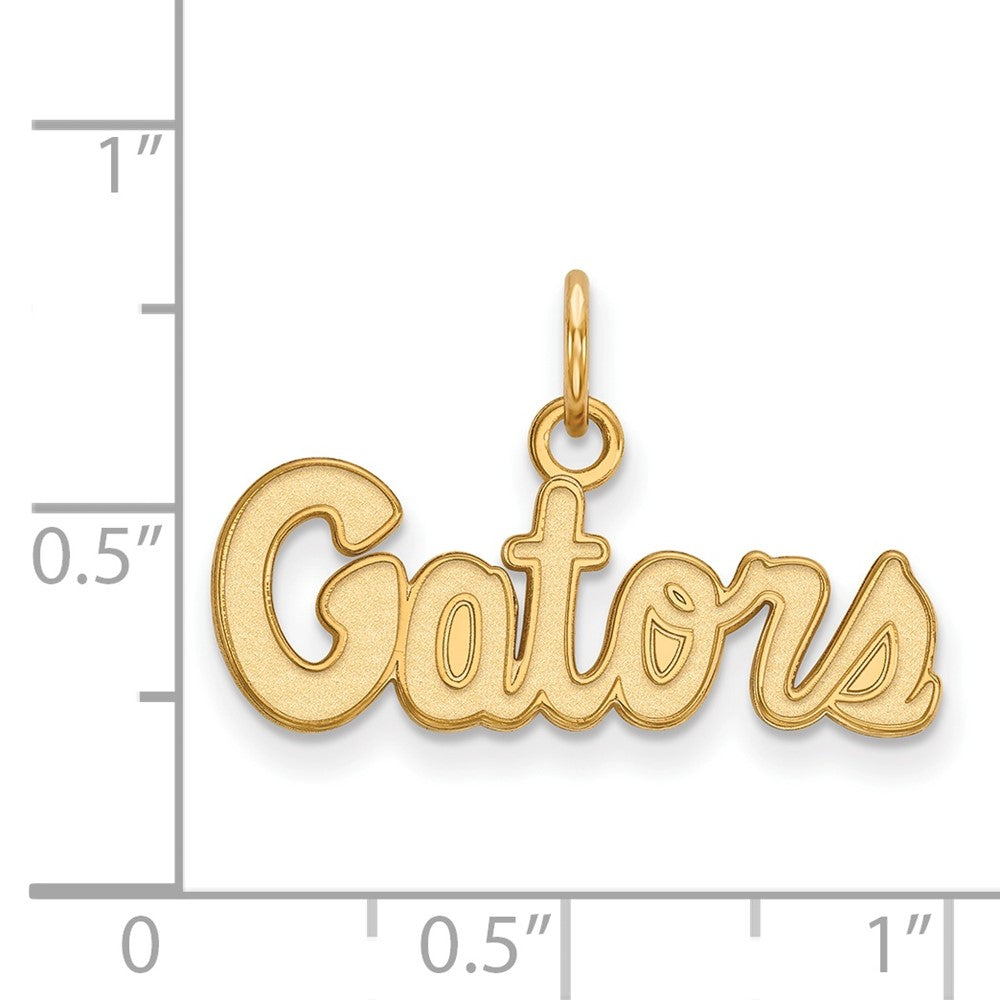10K Gelbgold Logoart University Of Florida Gators Schreibschrift Extra Klein Anhänger