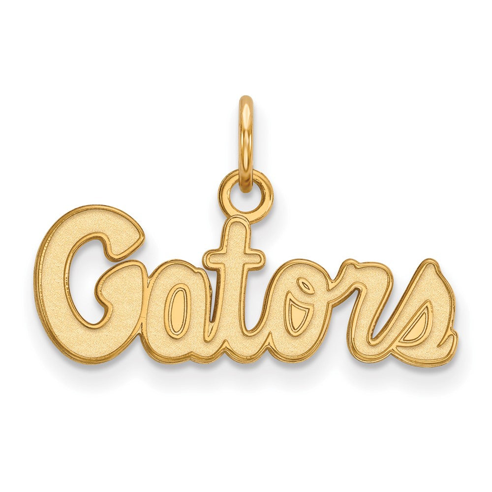 10K Gelbgold Logoart University Of Florida Gators Schreibschrift Extra Klein Anhänger