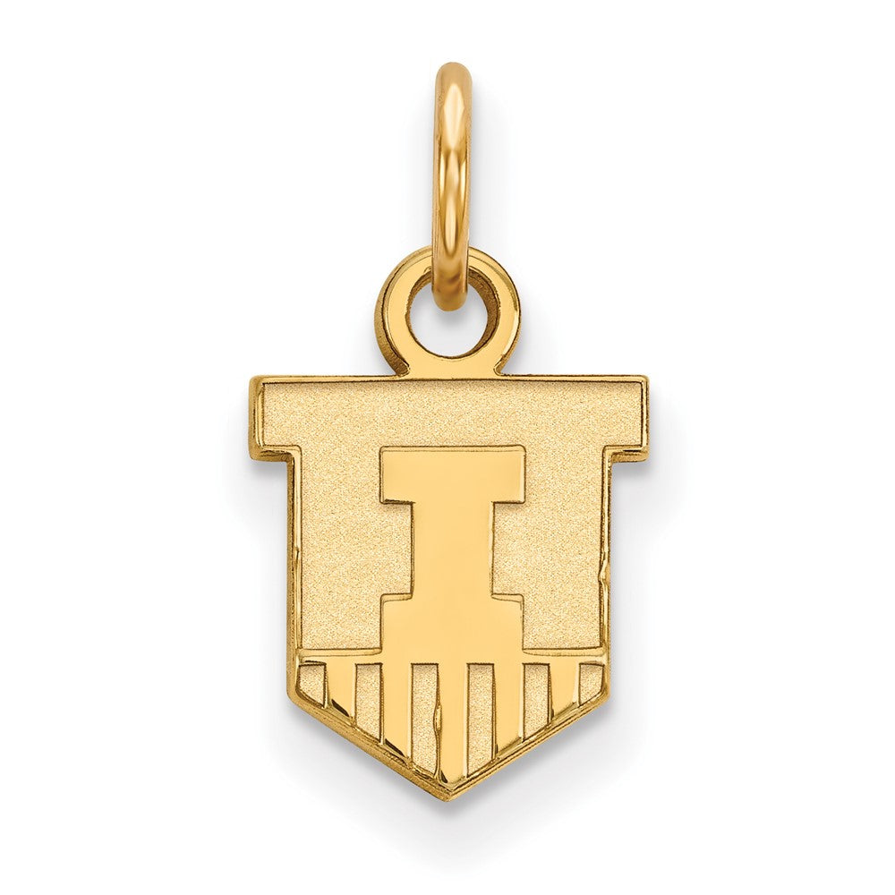 10K Gelbgold Logoart University Of Illinois Victory Abzeichen Extra Klein Anhänger