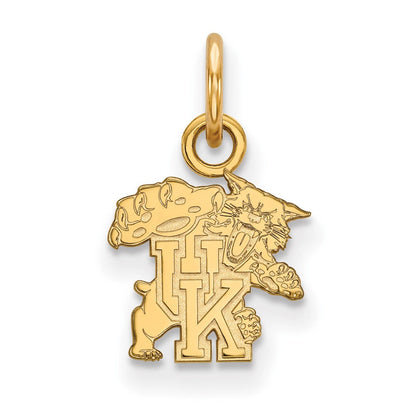 Vergoldet Sterlingsilber Logoart University Of Kentucky U K Wildkatze Extra Klein Anhänger