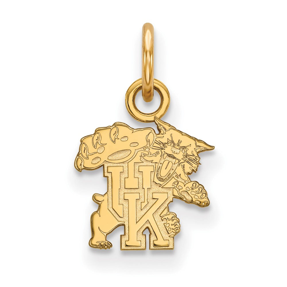 10K Gelbgold Logoart University Of Kentucky U K Wildkatze Extra Klein Anhänger