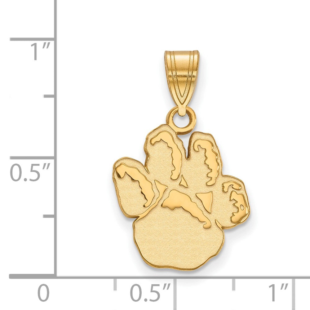 Vergoldet Sterlingsilber Logoart University Of Pittsburgh Panther Paw Mittel Anhänger