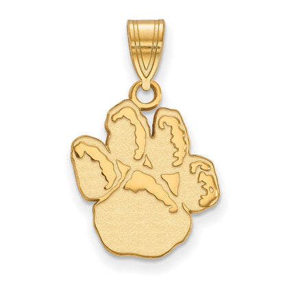 Vergoldet Sterlingsilber Logoart University Of Pittsburgh Panther Paw Mittel Anhänger