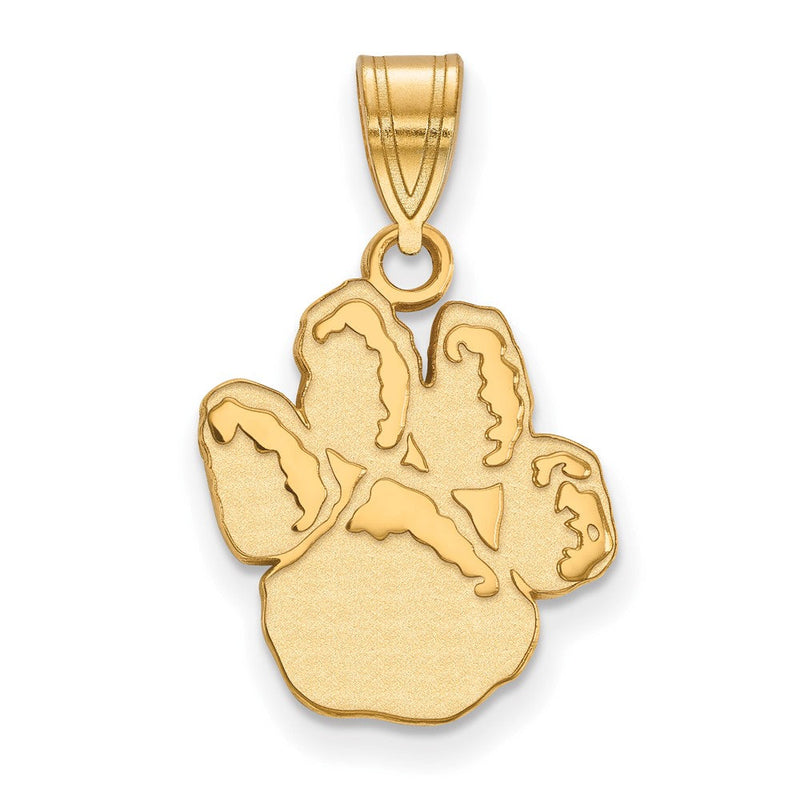 Vergoldet Sterlingsilber Logoart University Of Pittsburgh Panther Paw Mittel Anhänger