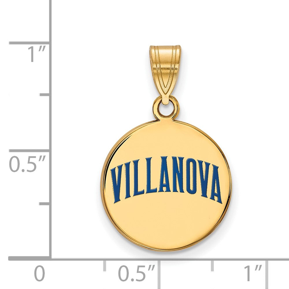 Vergoldet Sterlingsilber Logoart Villanova University Mittel Emailliert Plättchen Anhänger