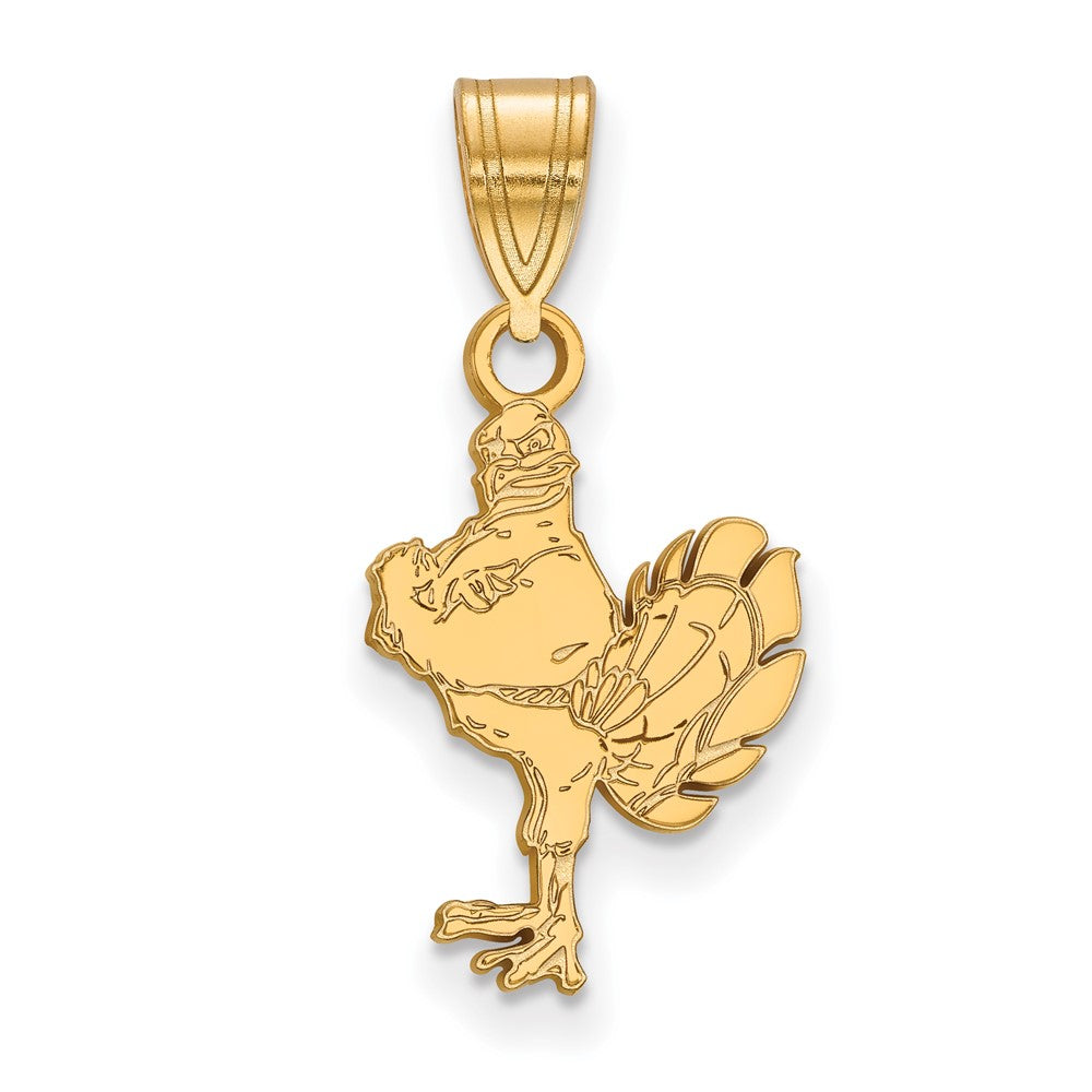 Vergoldet Sterlingsilber Logoart Virginia Tech Hokiebird Mittel Anhänger