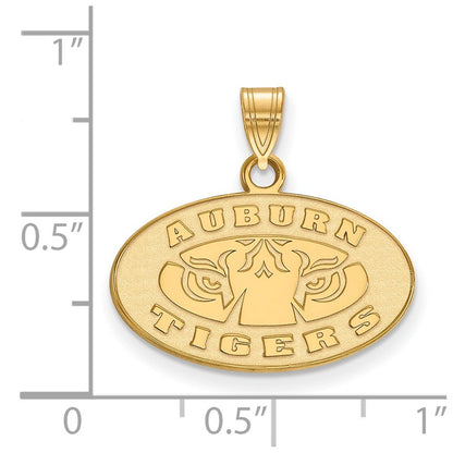 Vergoldet Sterlingsilber Logoart Auburn Tigers Klein Anhänger