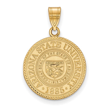 Vergoldet Sterlingsilber Logoart Arizona State University Groß Wappen Anhänger