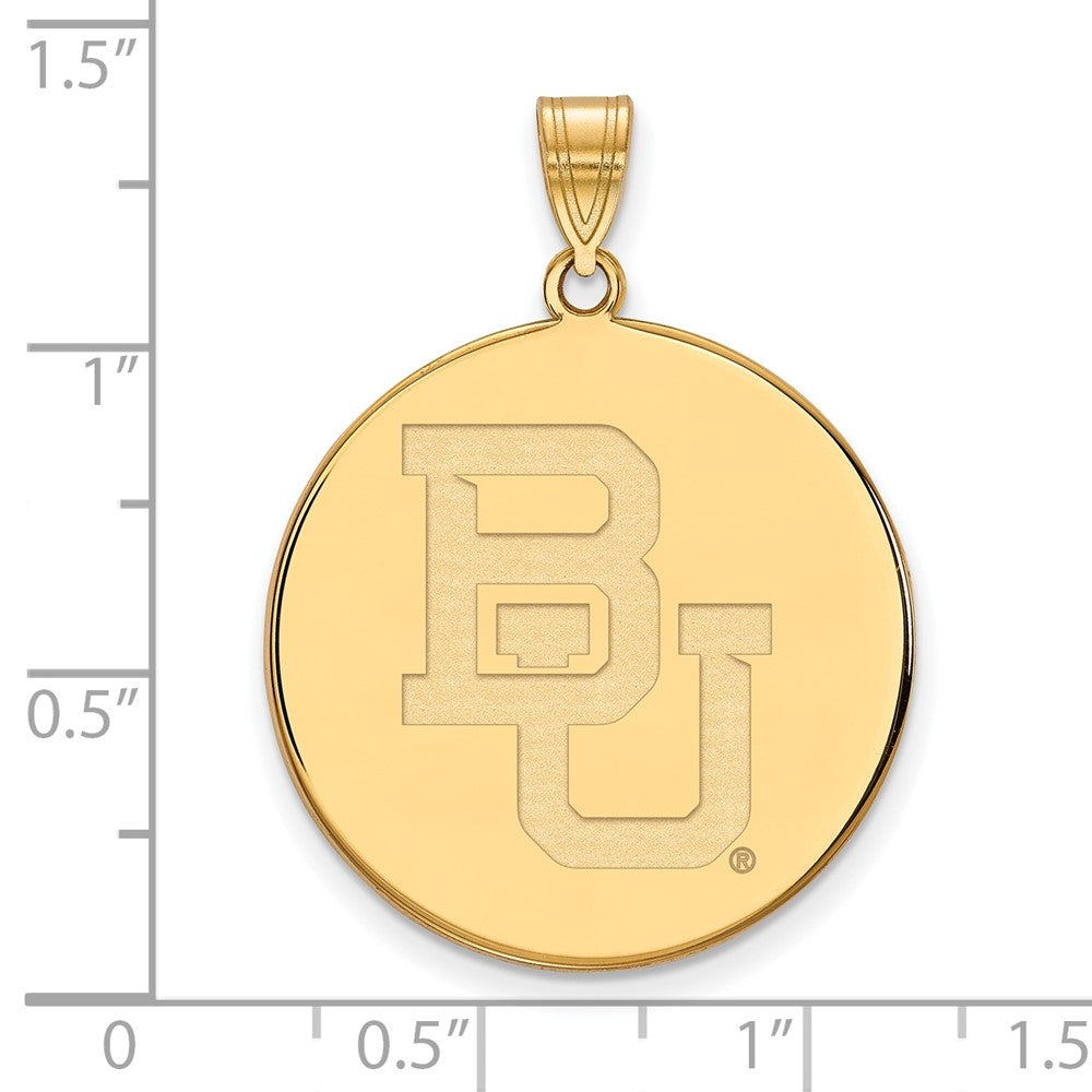 Vergoldet Sterlingsilber Logoart Baylor University Bears Extra Groß Plättchen Anhänger