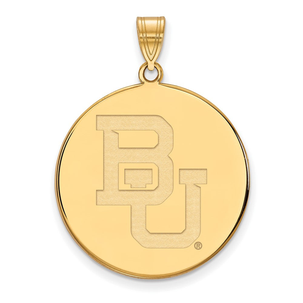 Vergoldet Sterlingsilber Logoart Baylor University Bears Extra Groß Plättchen Anhänger