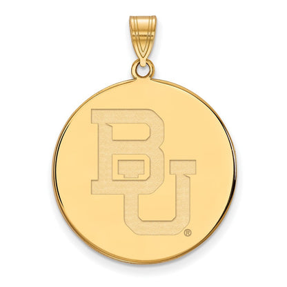 Vergoldet Sterlingsilber Logoart Baylor University Bears Extra Groß Plättchen Anhänger