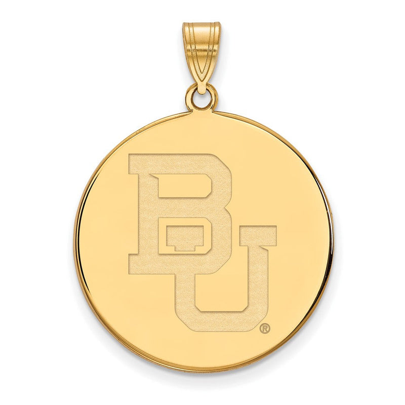 10K Gelbgold Logoart Baylor University Bears Extra Groß Plättchen Anhänger