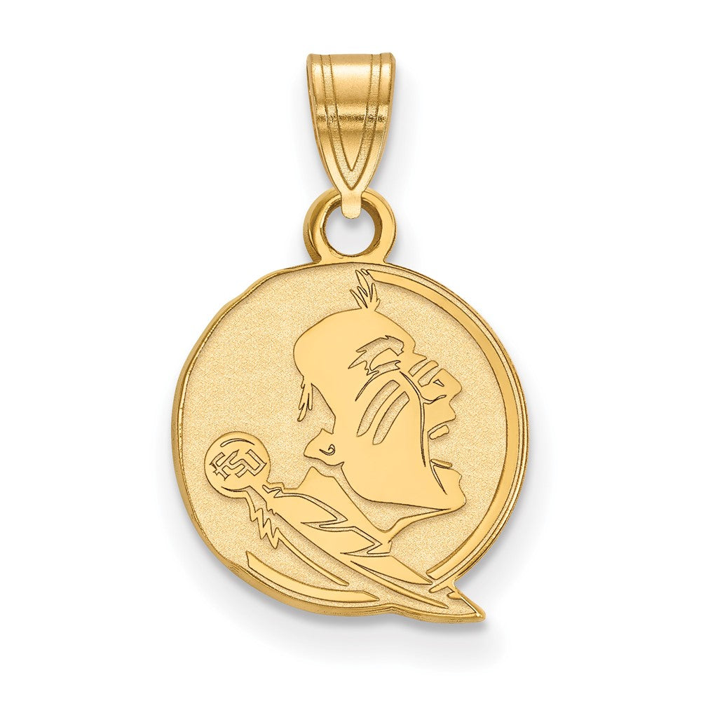 10K Gelbgold Logoart Florida State University Seminole Klein Anhänger