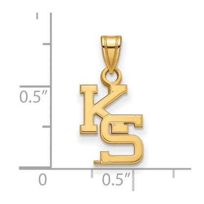 Vergoldet Sterlingsilber Logoart Kansas State University K S Klein Anhänger