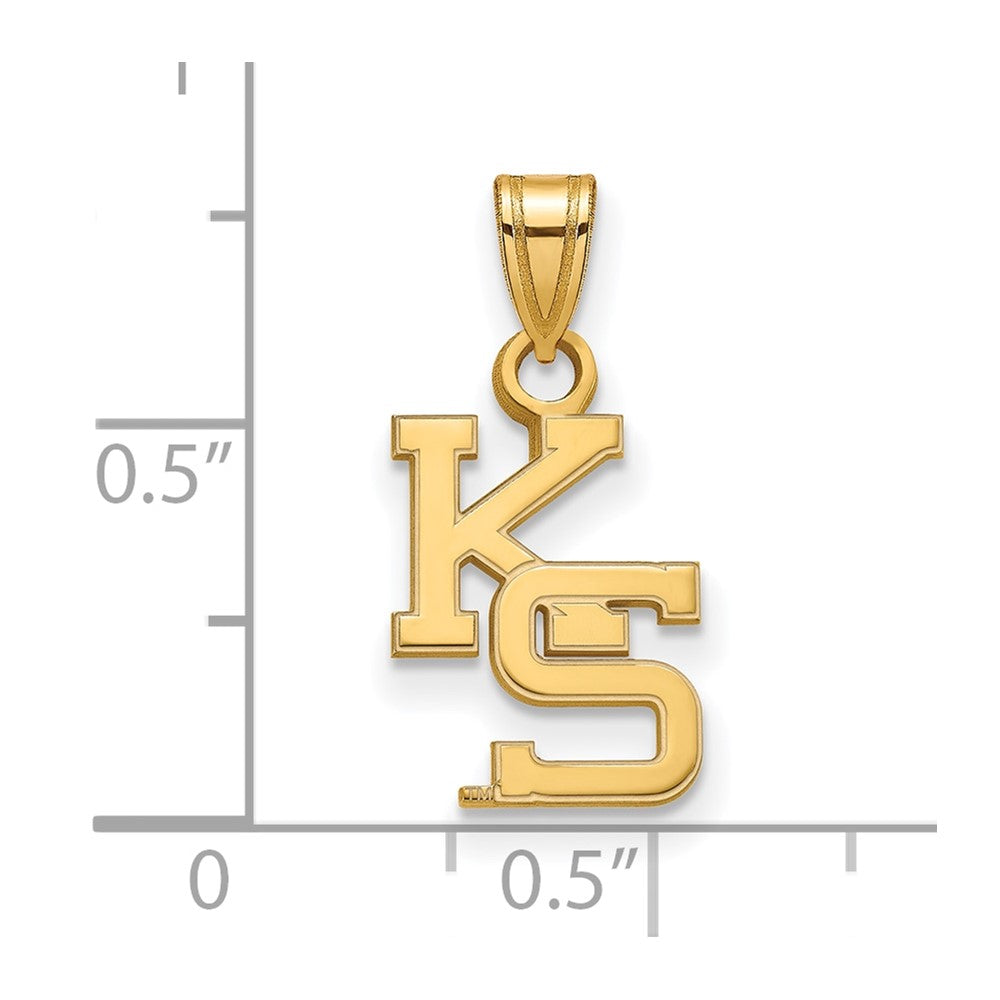 14K Gelbgold Logoart Kansas State University K S Klein Anhänger