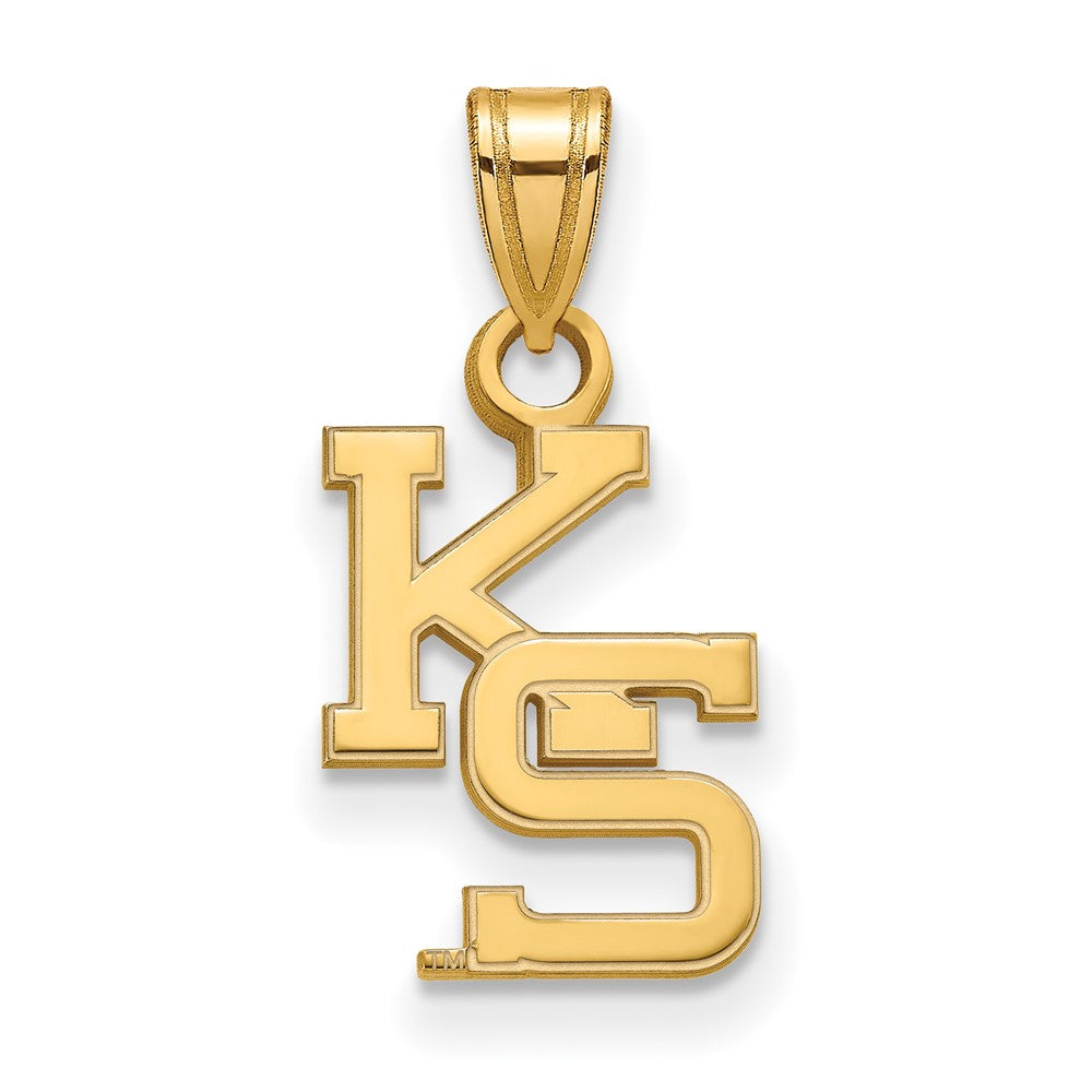 Vergoldet Sterlingsilber Logoart Kansas State University K S Klein Anhänger